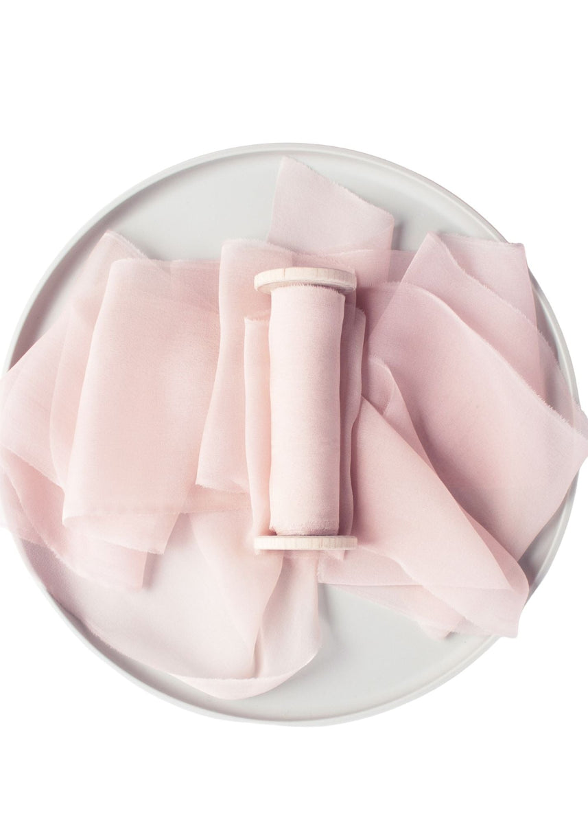 Lily Pink Gauze Silk Ribbon - The Lesser bear – The Lesser Bear