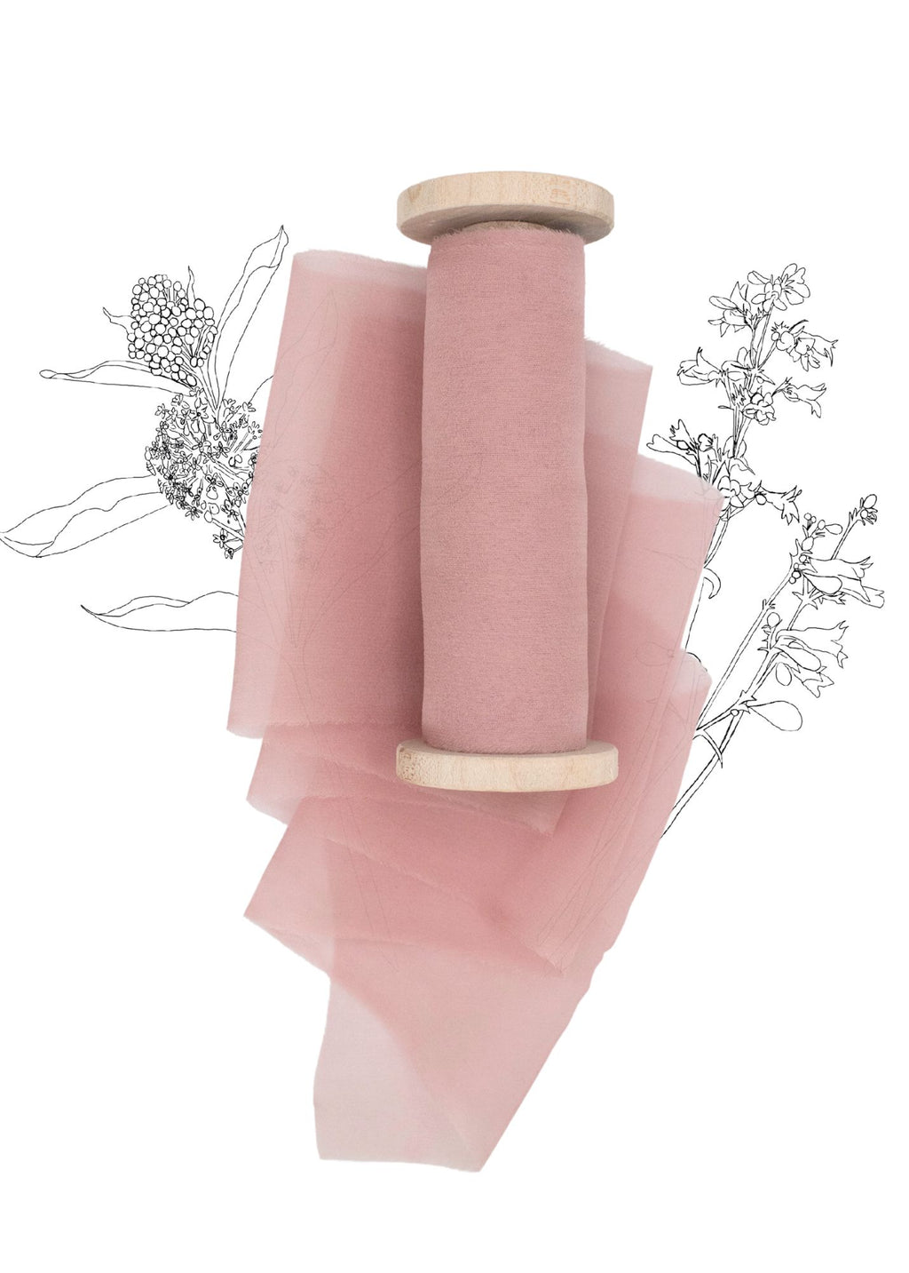 Lily Pink Gauze Silk Ribbon - The Lesser bear – The Lesser Bear