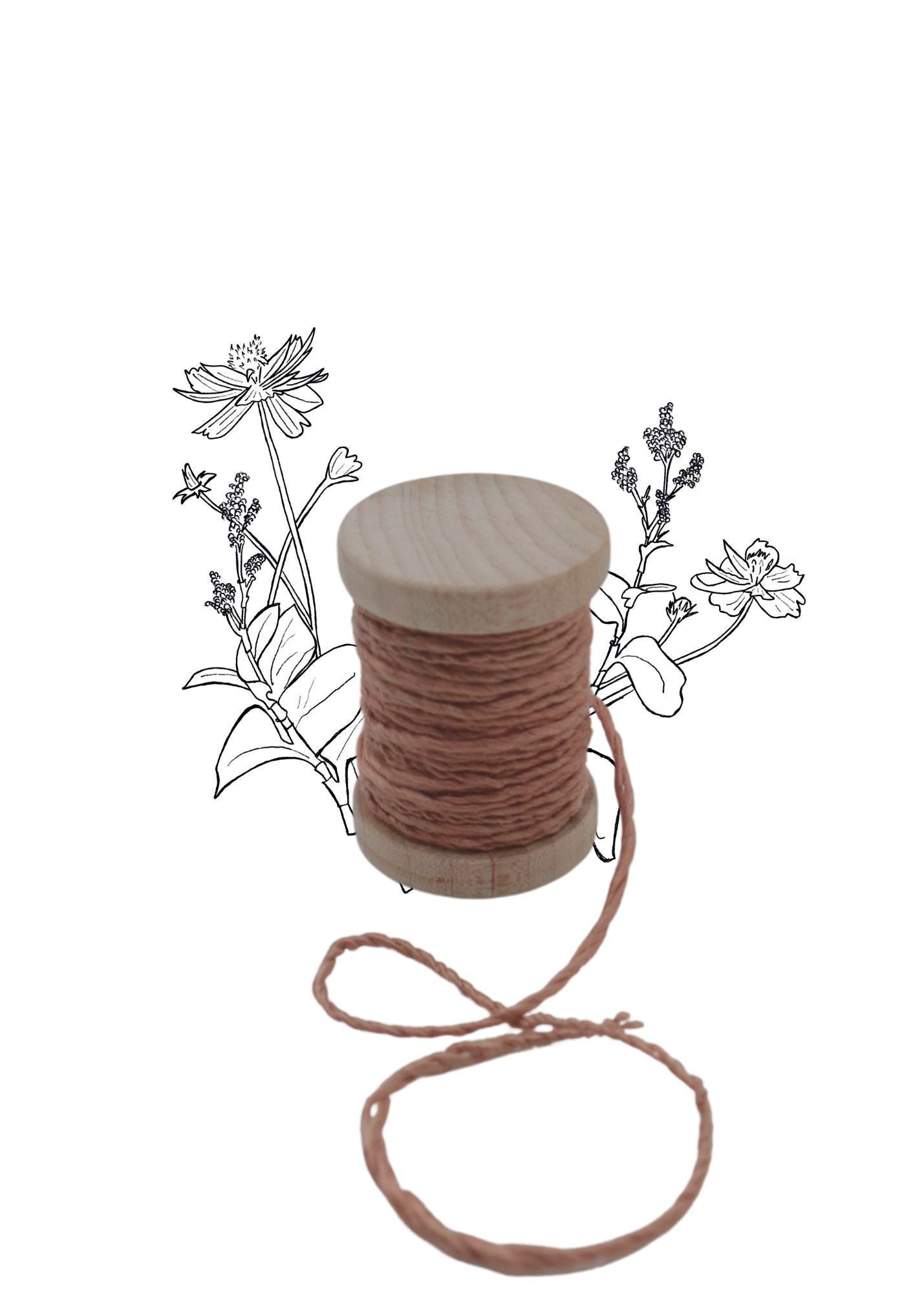 Vintage Rose Silk/Wool Twine, Hand Spun and Naturally Dyed. - The Lesser Bear